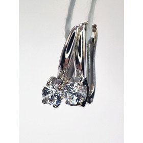 Сережки із білого золота з Swarovski